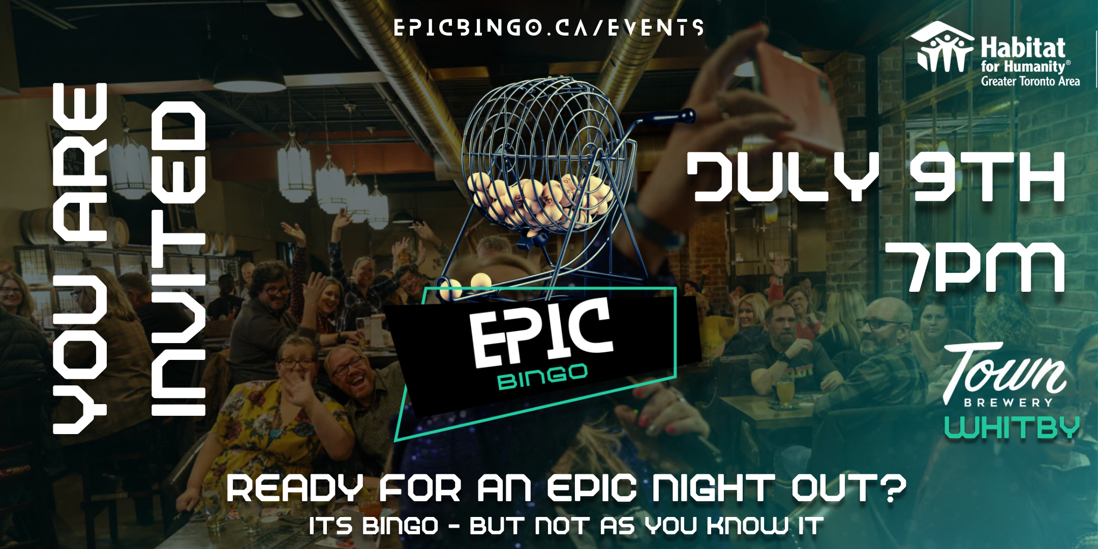 Epic Bingo Event Join us at The Town Brewery for our Epic Bingo supporting Habitat for Humanity GTA
